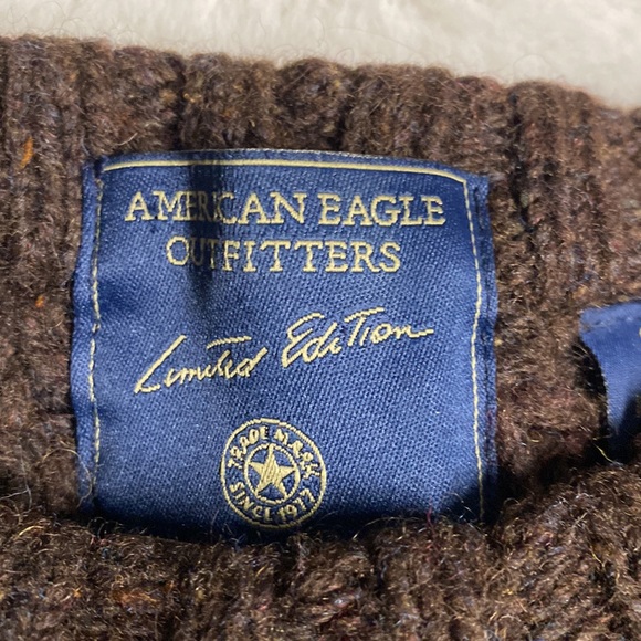American Eagle Outfitters vintage sweater small brown wool women - Picture 3 of 8